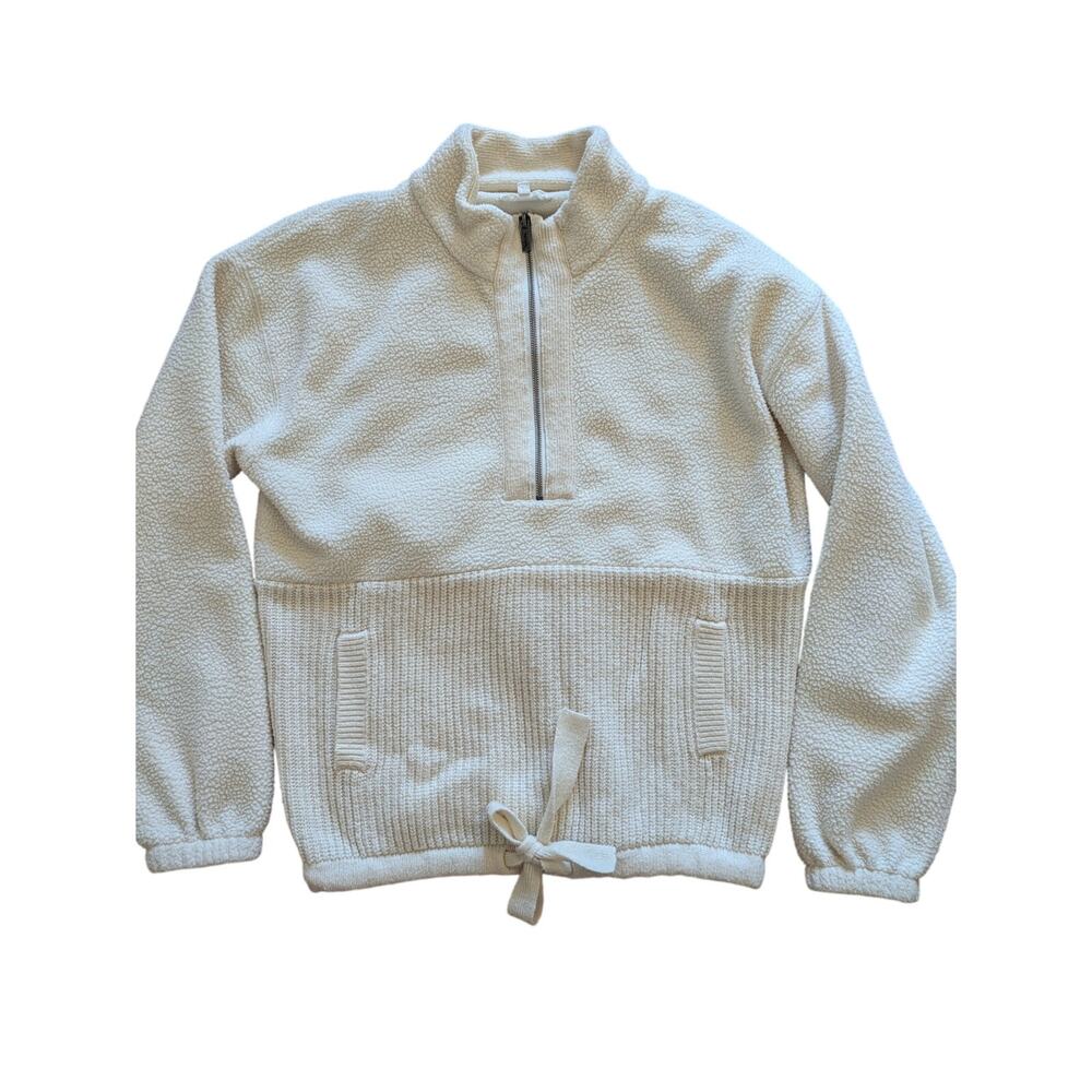 SPLENDID Revolve Boulder Half Zip in Cloud Sweater Pullover Quarter Zip Sz M